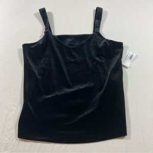 Old Navy velvet Tank Top Black Velvet Tank Top NWT Women’s XS Luxury Top